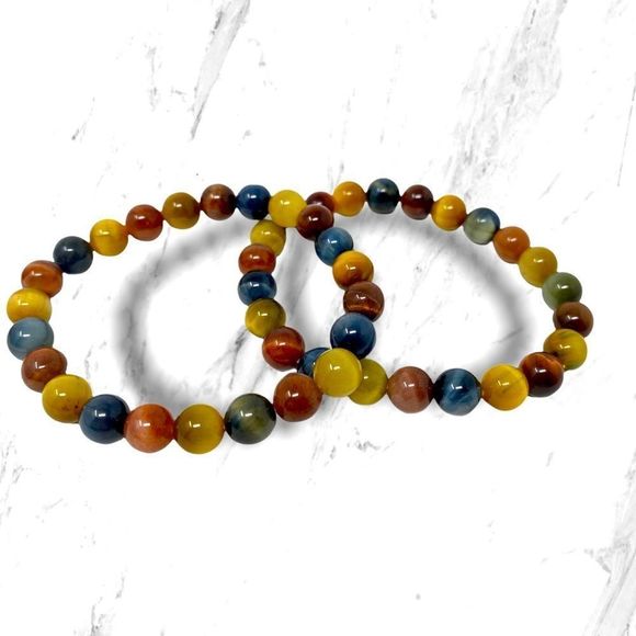 🆕 Colorful Tigers Eye Crystal Bracelet - Picture 3 of 3